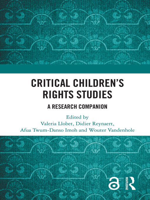 Title details for Critical Children's Rights Studies by Valeria Llobet - Available